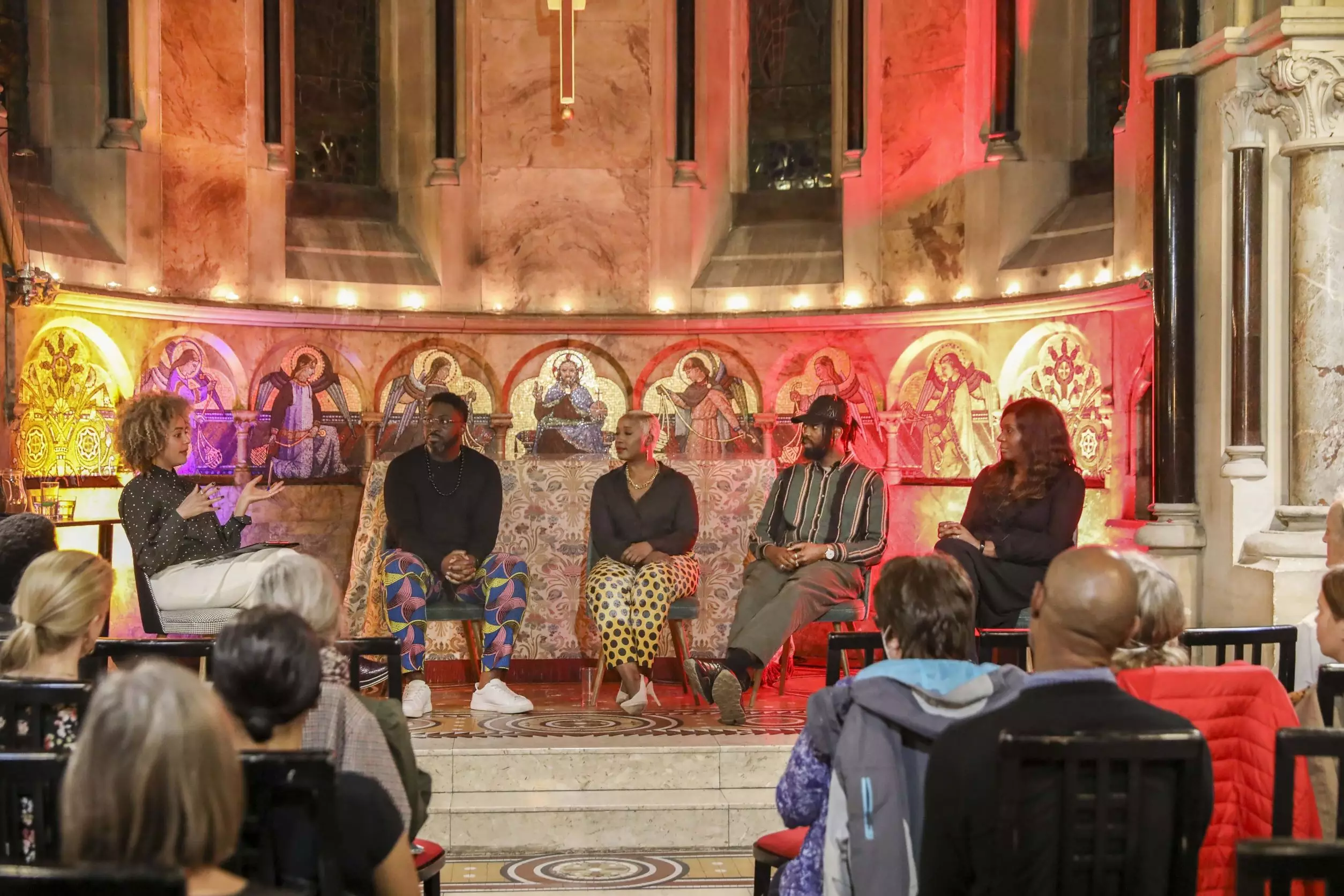 Photo of people in the chapel.